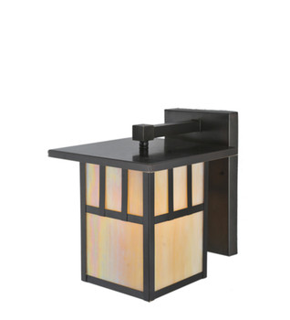 Meyda 9"w Hyde Park Double Bar Mission Solid Mount Wall Sconce - 107713