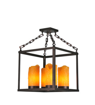 Meyda 16"sq Box 4 Light Chandelier - 107866