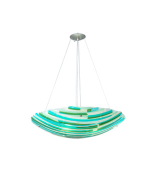 Meyda 30"w Metro Fusion La Spiaggia Glass Inverted Pendant - 108133