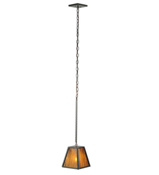 Meyda 8"sq Lone Pine Mini Pendant - 108586