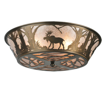 Meyda 22" Wide Moose At Dawn Flushmount - 108638