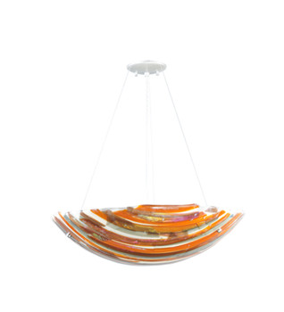 Meyda 24"w Metro Fusion Marina Glass Inverted Pendant - 109206