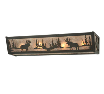 Meyda 24"w Moose At Lake Vanity Light - 110116