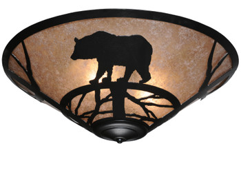 Meyda 22"w Bear On The Loose Flushmount - 110548