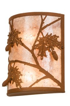 Meyda 10"w Oak Leaf & Acorn Wall Sconce - 110931