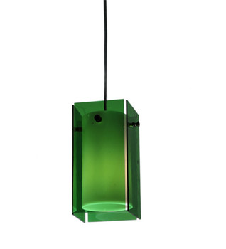 Meyda 5"sq Metro Green Quadrato Mini Pendant - 111341