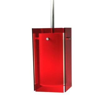 Meyda 5"sq Metro Red Quadrato Mini Pendant - 111381