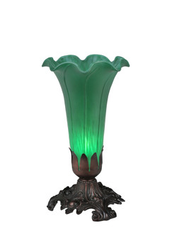 Meyda 8"h Green Pond Lily Accent Lamp - 11252