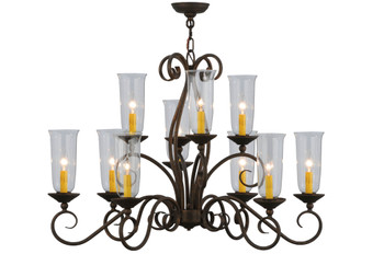 Meyda 36"l Wallis 10 Lt Oblong Chandelier - 115867