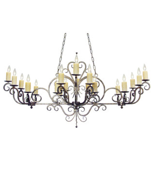 Meyda 60" Long Kean 20 Light Oblong Chandelier - 116416