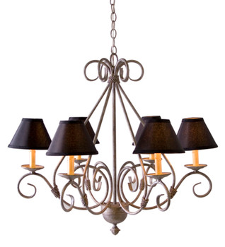 Meyda 30" Wide Olivia 6 Light Chandelier - 118910