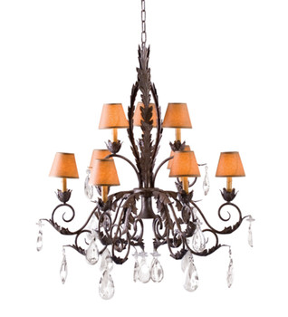 Meyda 36" Wide Country French 10 Light Two Tier Chandelier - 119077