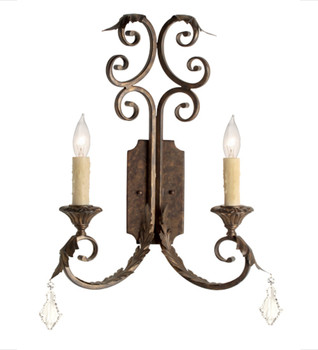 Meyda 16" Wide Serratina 2 Light Wall Sconce - 120209