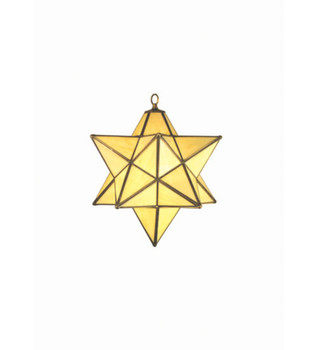 Meyda 12"w Moravian Star Beige Iridescent Pendant - 12133