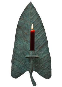 Meyda 7"w Arum Leaf Wall Candle Holder - 121493