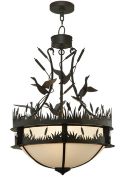 Meyda 24"w Ducks In Flight Inverted Pendant - 128142