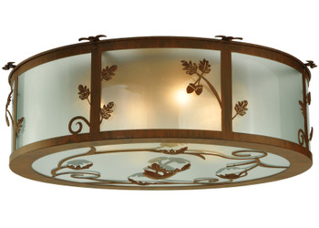 Meyda 30"w Oak Leaf & Acorn Flushmount - 131220