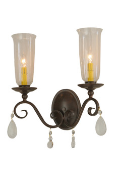 Meyda 16"w Wallis 2 Lt Wall Sconce - 132002