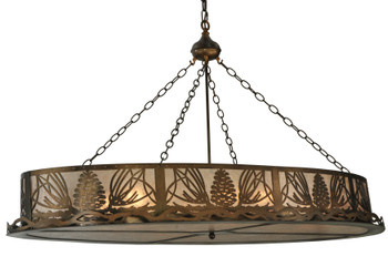 Meyda 60"l Mountain Pine Oblong Inverted Pendant - 132676