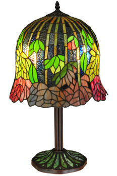 Meyda 23"h Tiffany Honey Locust Base Table Lamp - 134540