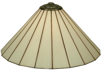 Meyda 17.75"w X 8.75"h Duncan White Shade - 135955