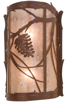 Meyda 10"w Whispering Pines Wall Sconce - 136272