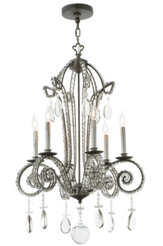 Meyda 24"w Lucerne 6 Lt Chandelier - 137321