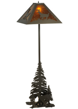 Meyda 72"h Lone Deer 2 Lt Floor Lamp - 137587