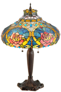 Meyda 26"h Dragonfly Rose Table Lamp - 138108