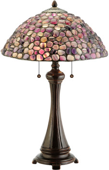 Meyda 25"h Agata Purple Table Lamp - 138125