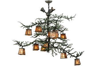 Meyda 48"w Pine Branch Valley View 12 Lt W/uplights Chandelier - 138383