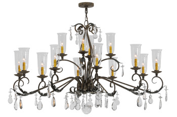 Meyda 62"l Windsor 14 Lt Oblong Chandelier - 138846