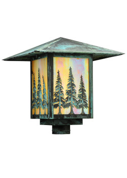 Meyda 16"sq Seneca Tall Pines Post Mount - 139260