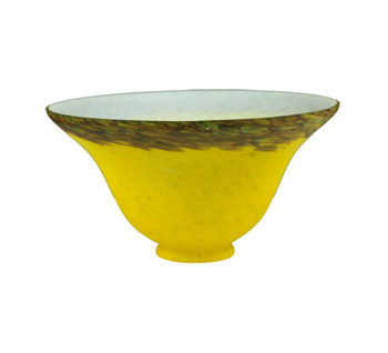 Meyda 7.5"w Yellow/purple Pate-de-verre Bell Shade - 13963