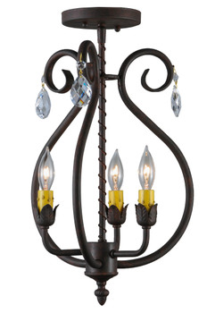 Meyda 12"w Antonia 3 Lt Chandelier - 141643