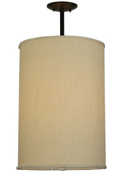 Meyda 14.5"w Cilindro Mystic Beige Textrene Pendant - 142929