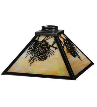 Meyda 9"sq Mission/pine Cone - 143179