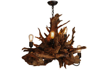 Meyda 30"w Driftwood 5 Lt Chandelier - 144569