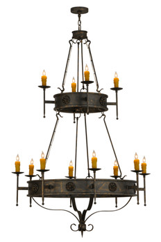 Meyda 48"w Lorenzo 12 Lt Two Tier Chandelier - 145936