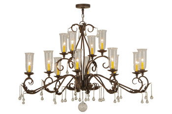 Meyda 63"l Windsor 14 Lt Oblong Chandelier - 146948