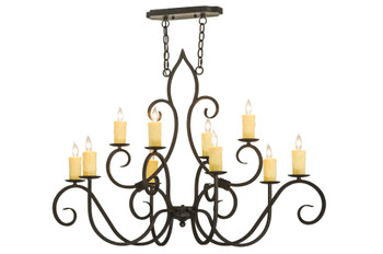 Meyda 48"l Clifton 10 Lt Oblong Chandelier - 149204