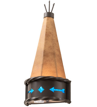 Meyda 8" Wide Teepee Regalia Wall Sconce - 149956