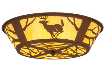 Meyda 22"w Deer On The Loose Flushmount - 15277