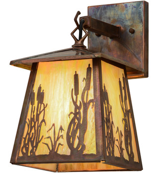 Meyda 7"w Reeds & Cattails Hanging Wall Sconce - 153778