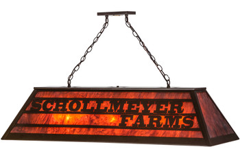 Meyda 48"l Personalized Schollmeyer Farms Oblong Pendant - 153916