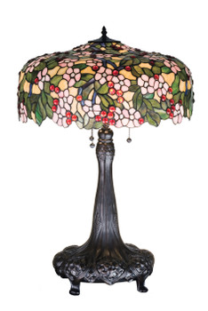 Meyda 31"h Tiffany Cherry Blossom Table Lamp - 15404
