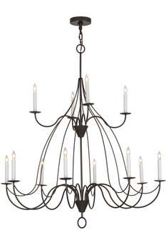 Meyda 48"w Polonaise 12 Lt Two Tier Chandelier - 154070