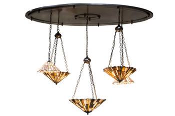 Meyda 72"l Delta Jadestone 5 Lt Cascading Pendant - 154324