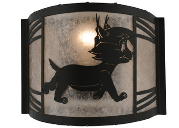 Meyda 12"w Lynx On The Loose Right Wall Sconce - 157297