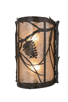 Meyda 10"w Whispering Pines Wall Sconce - 157666